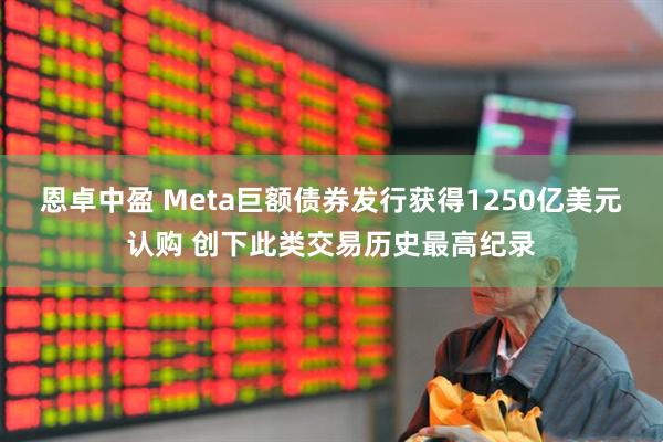 恩卓中盈 Meta巨额债券发行获得1250亿美元认购 创下此类交易历史最高纪录
